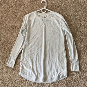 TEK GEAR white/gray jersey tunic sweatshirt